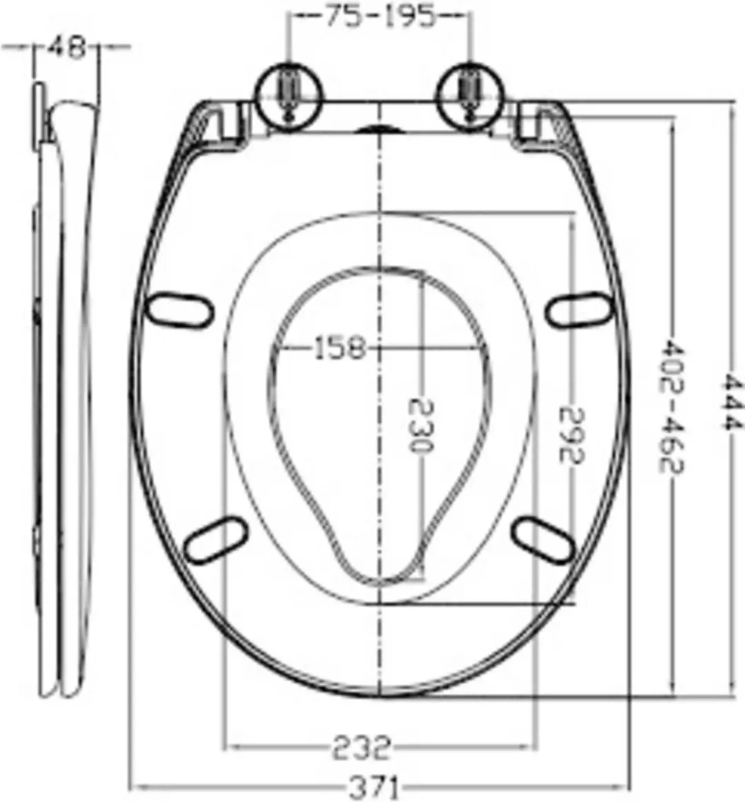 Saqu Touch Double WC Bril 31223160 - Wit - afbeelding 3 van 3