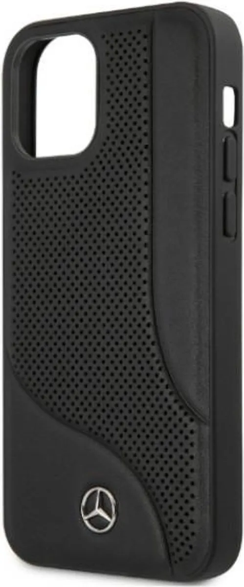 Mercedes-Benz Perforated Backcover Hoesje iPhone 12 Pro Max - Zwart - afbeelding 6 van 6