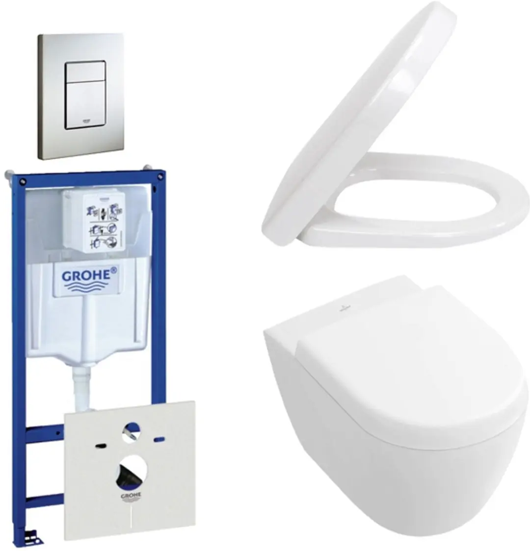 Villeroy & Boch Subway Compact Toiletset directflush inbouwreservoir