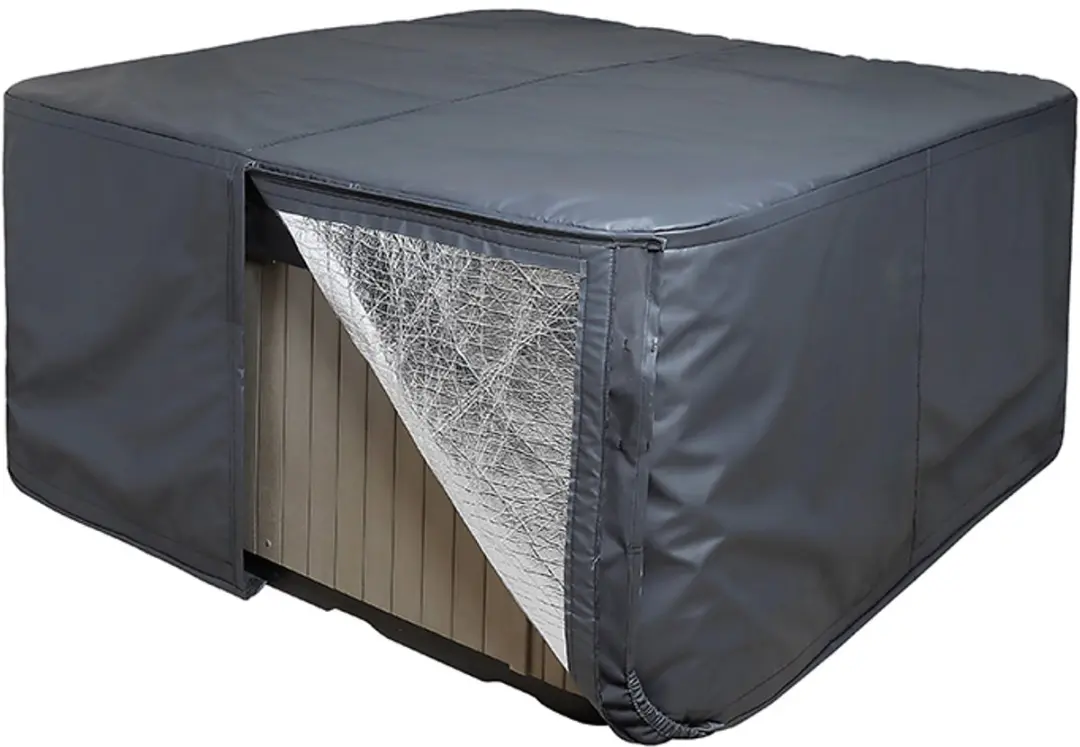 W'eau Spa Isolerende Beschermhoes 210x210cm - Donkergrijs - afbeelding 5 van 6