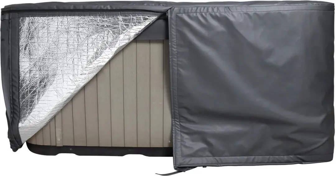 W'eau Spa Isolerende Beschermhoes 210x210cm - Donkergrijs - afbeelding 4 van 6