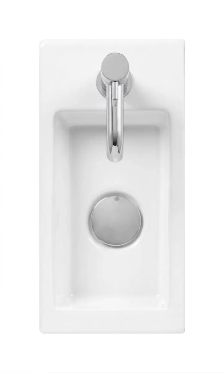 Saqu Trento Fonteinset - Wit met chromen kraan links - afbeelding 3 van 6
