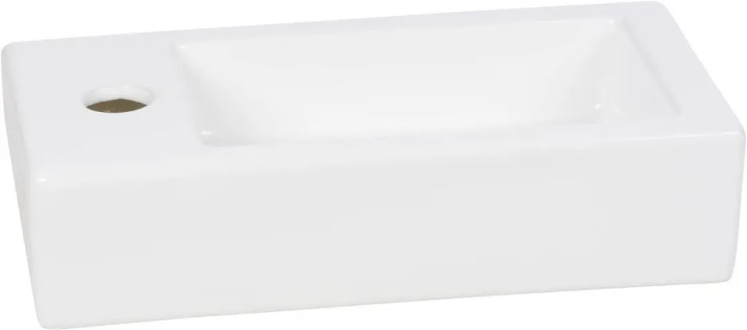 Saqu Trento Fonteinset - Wit met chromen kraan links - afbeelding 2 van 6