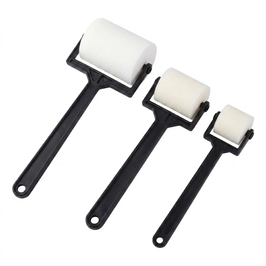 Wit zwart verfrollers set 3 stuks spons verfroller set mini rollers voor schilde