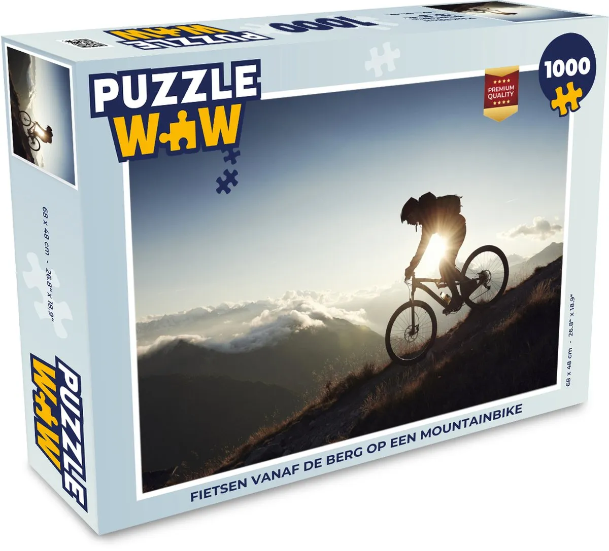 PuzzleWow Fietsen op een Mountainbike Legpuzzel 1000 Stuks - Multicolor