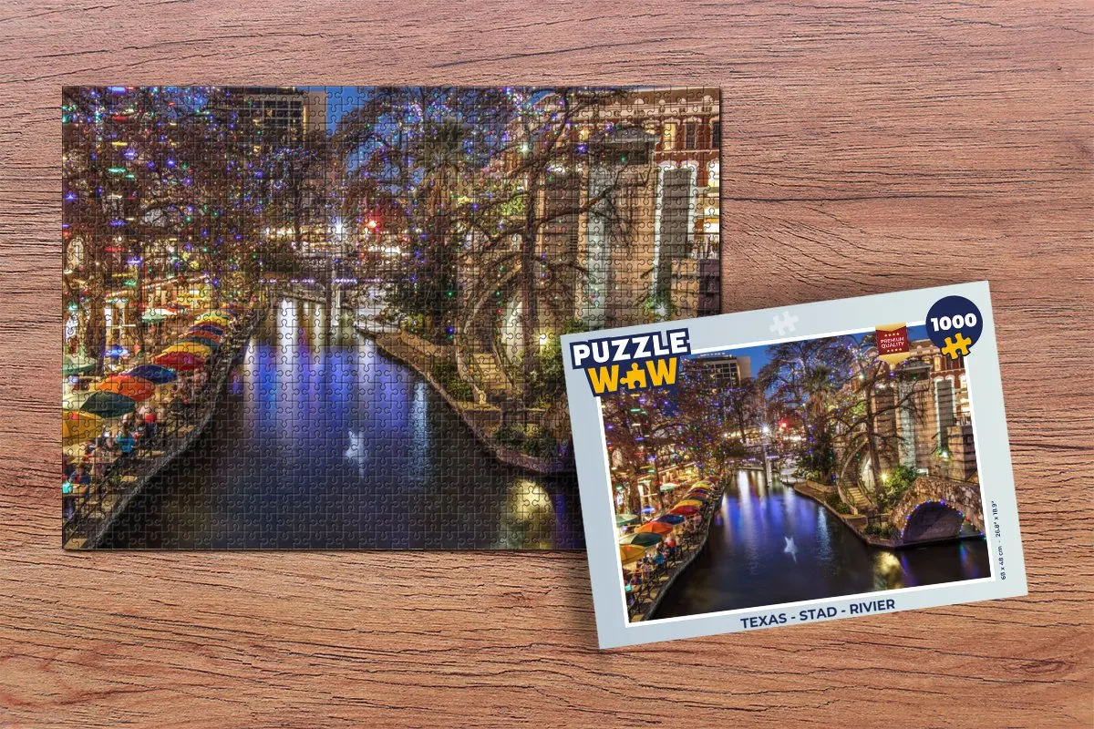 PuzzleWow Texas Legpuzzel 1000 Stuks - Multicolor