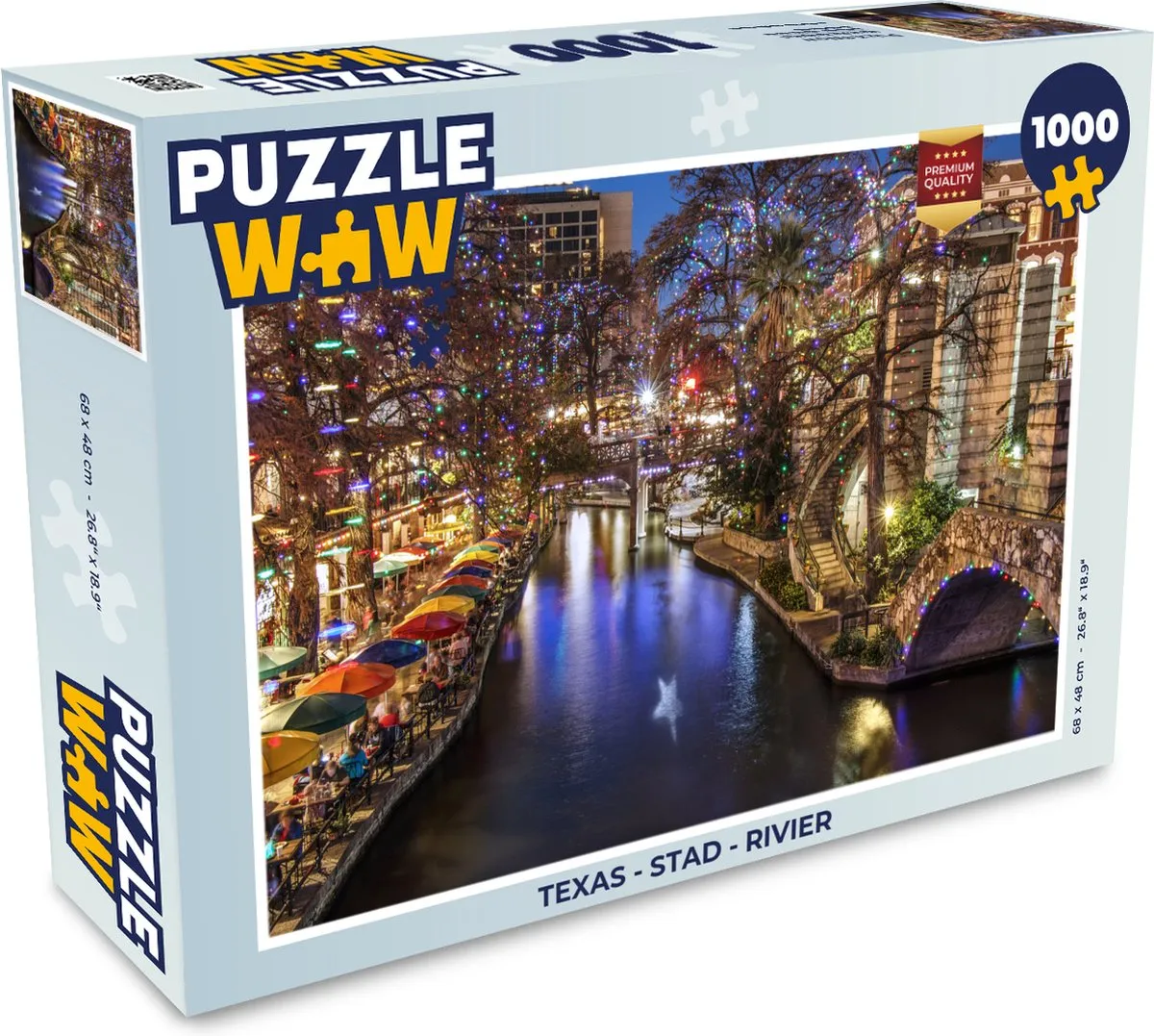 PuzzleWow Texas Legpuzzel 1000 Stuks - Multicolor