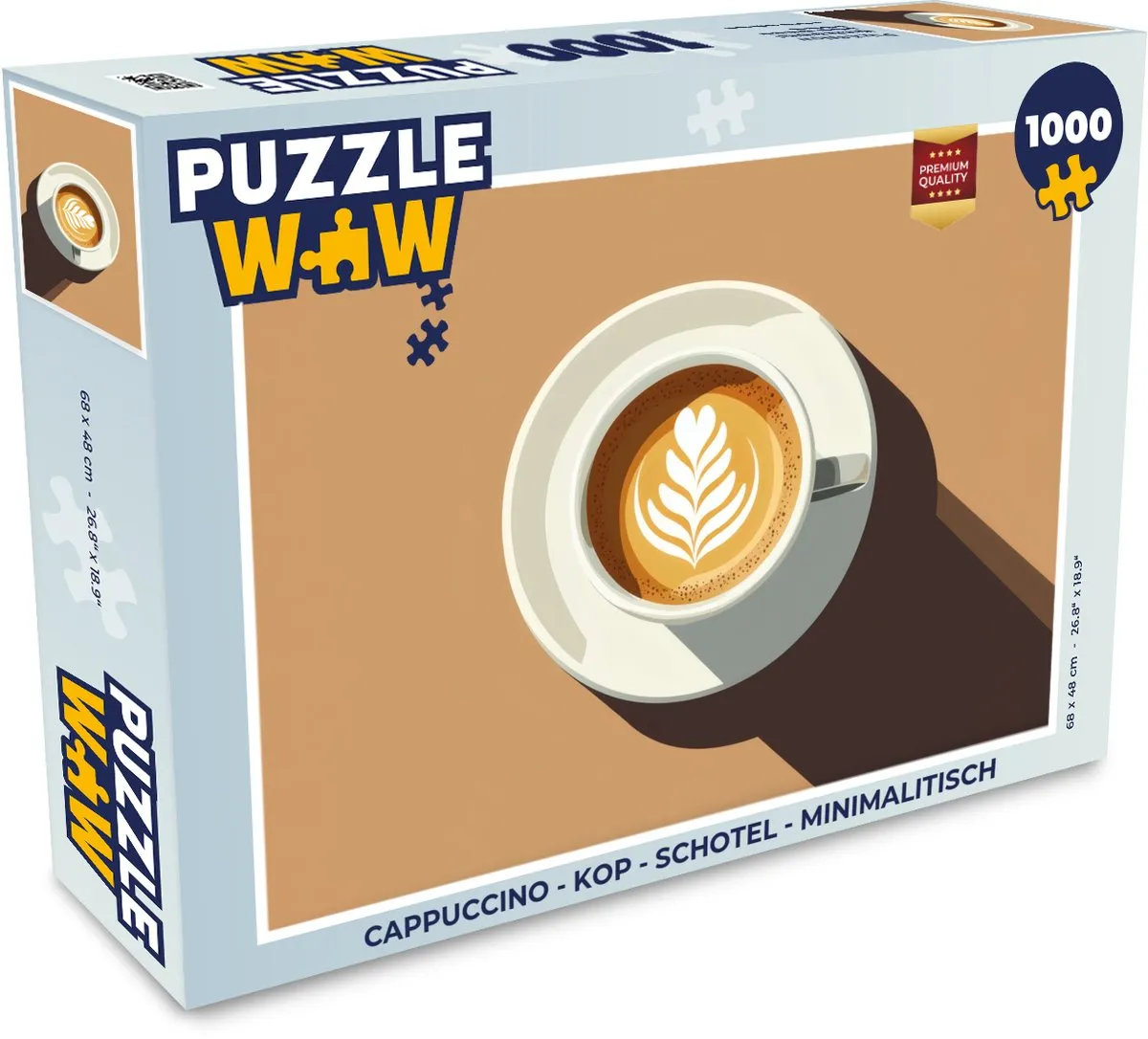 PuzzleWow Cappuccino Puzzel 1000 Stuks - Kopje