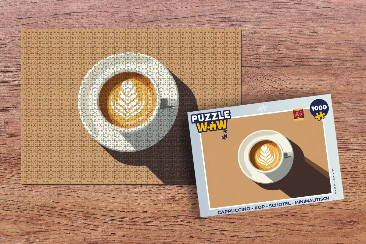PuzzleWow Cappuccino Puzzel 1000 Stuks - Kopje