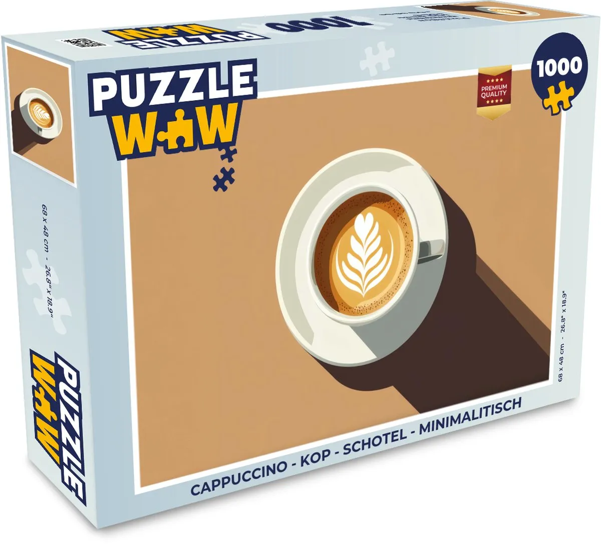 PuzzleWow Cappuccino Puzzel 1000 Stuks - Kopje