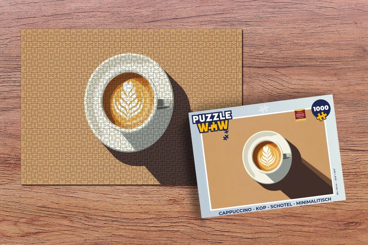 PuzzleWow Cappuccino Puzzel 1000 Stuks - Kopje