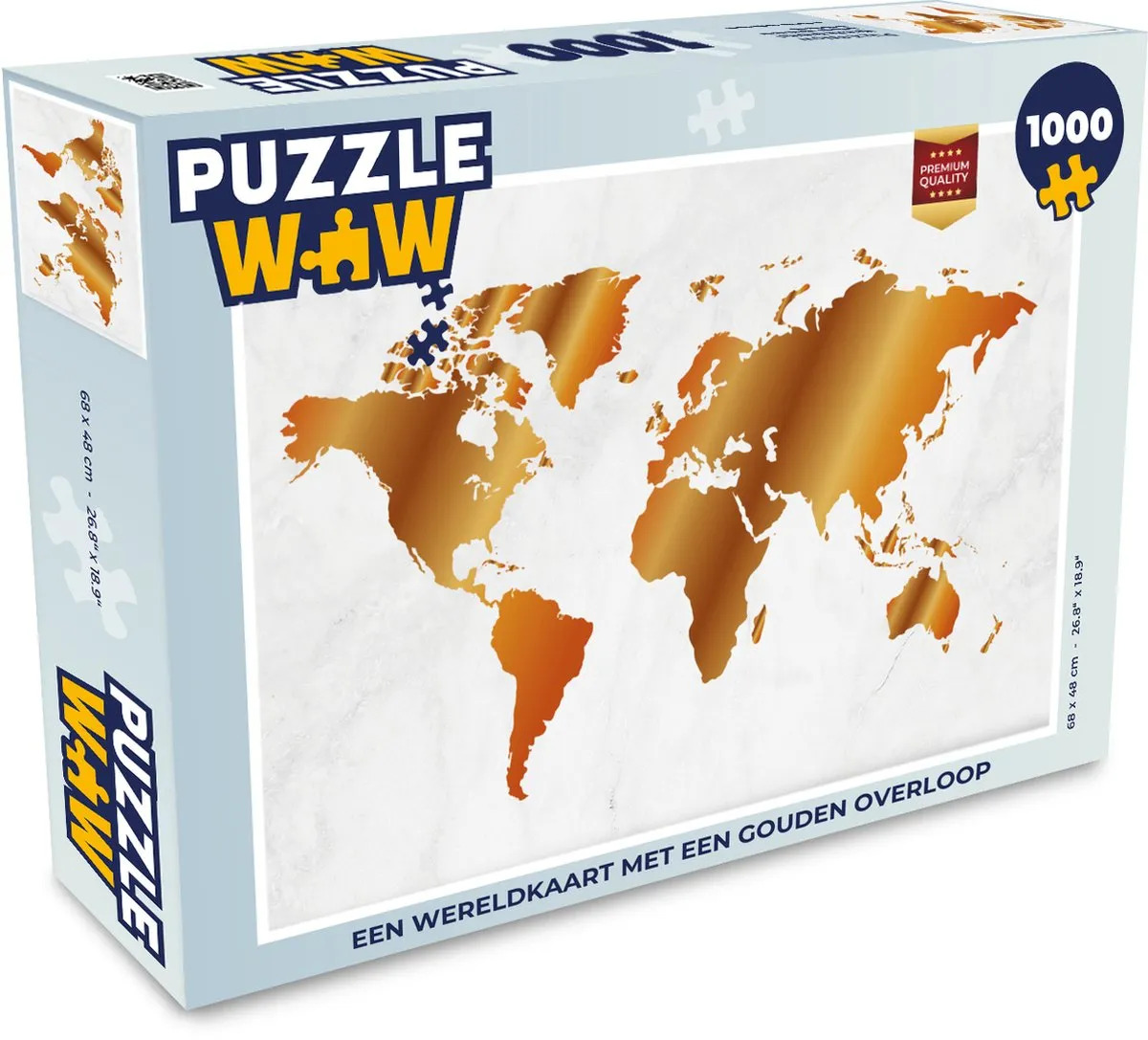 PuzzleWow Wereldkaart Legpuzzel 1000 Stuks
