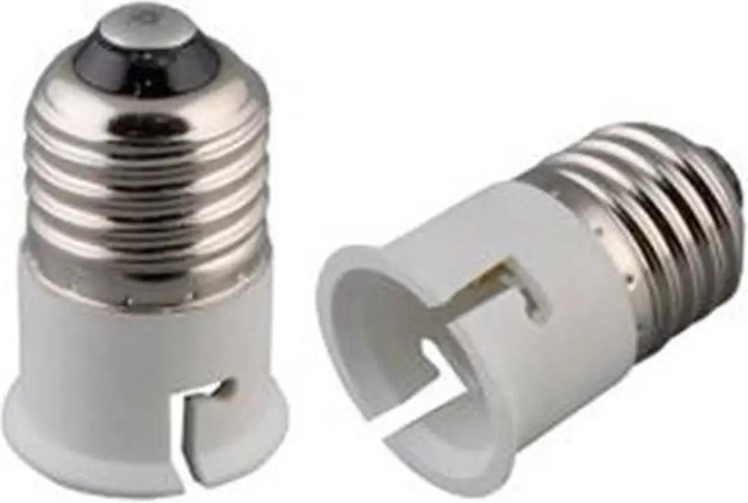 Groenovatie Verloopfitting B22 naar E27 - Wit - afbeelding 2 van 2