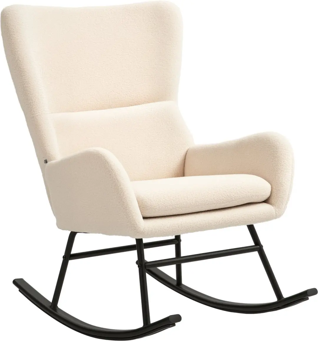 HOMCOM-Schommelstoel-Polyester-66x100x93cm-Beige