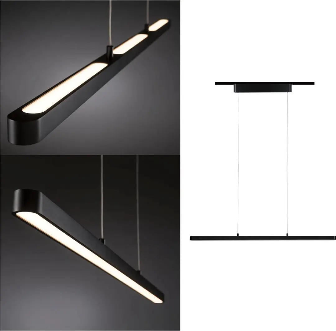 Paulmann URail Pendel Lento Hanglamp - 4400 lm - Zwart - afbeelding 5 van 6