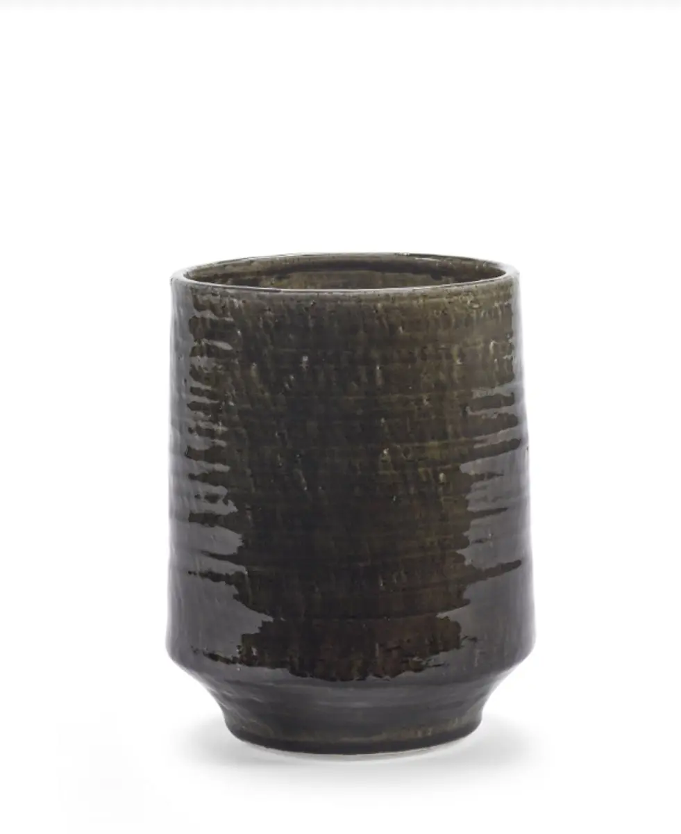 Serax Bloempot Groen-Donker Groen D 19.5 cm H 24.5 cm