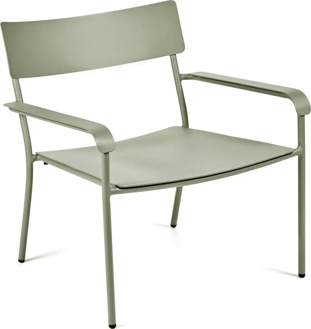 SERAX VINCENT VAN DUYSEN AUGUST LOUNGESTOEL M/ARMLEUNING EUCALYPTUS GROEN