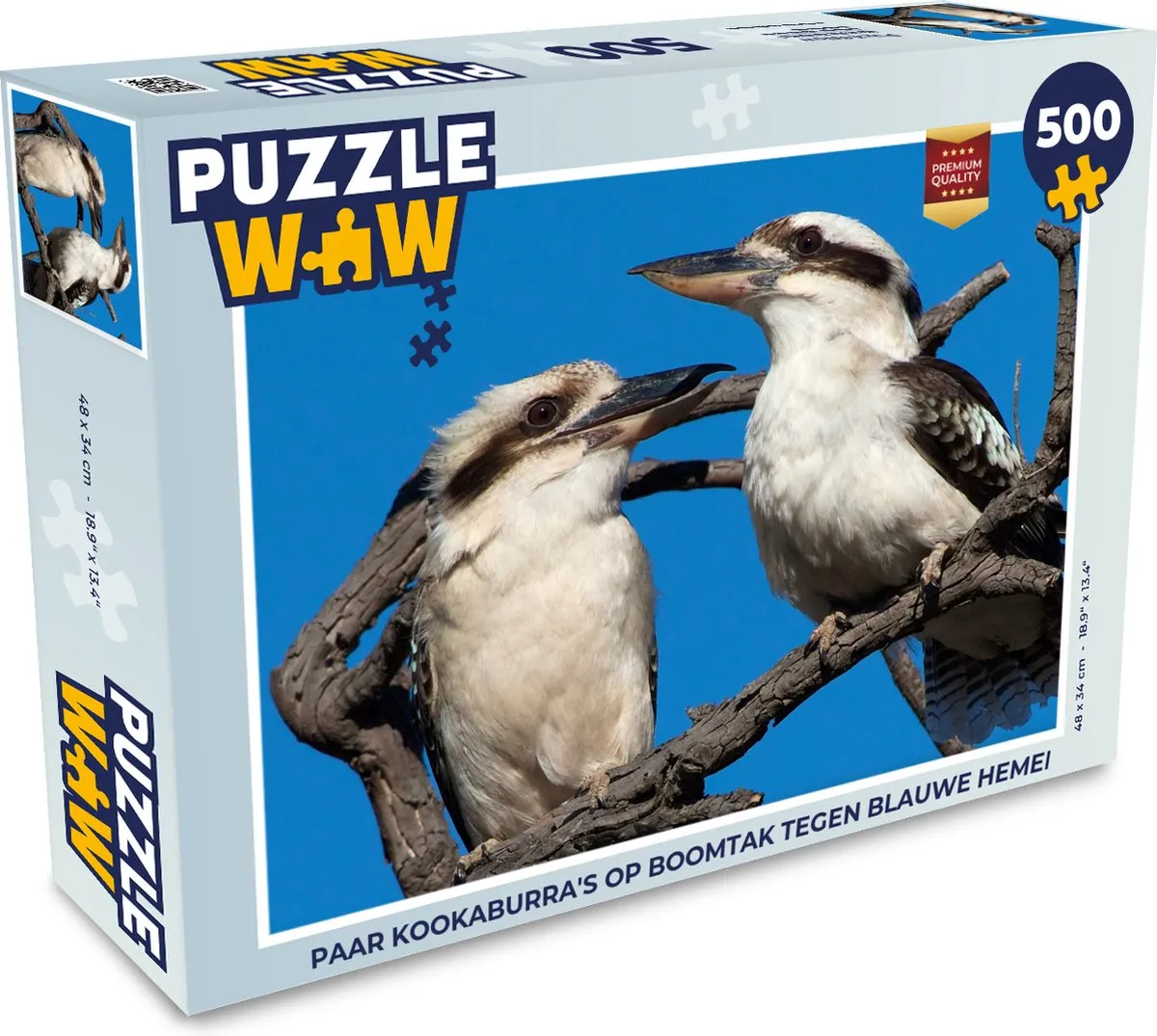 PuzzleWow Legpuzzel Paar Kookaburra's 500 Stuks