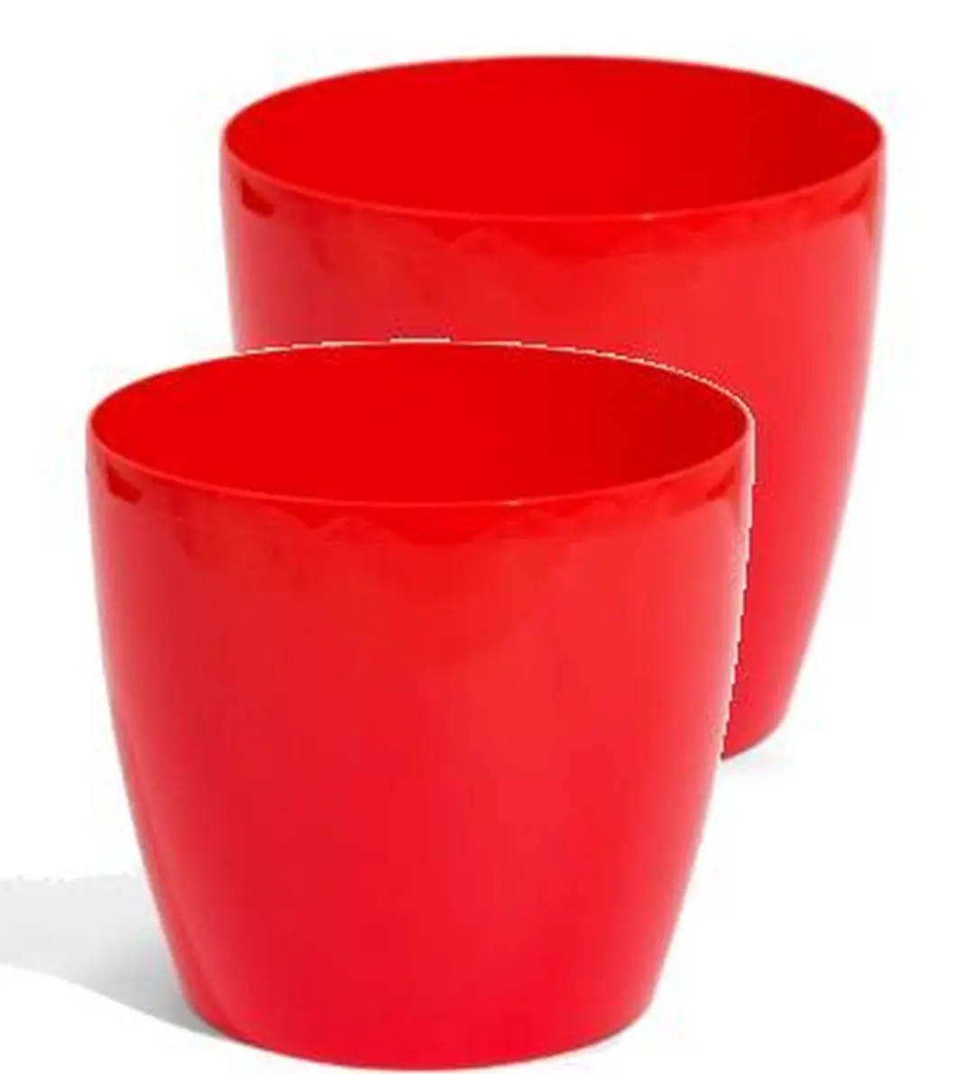 Bloempot Rond Duo 19cm KORAALROOD Prosperplast / 2 STUKS ! /