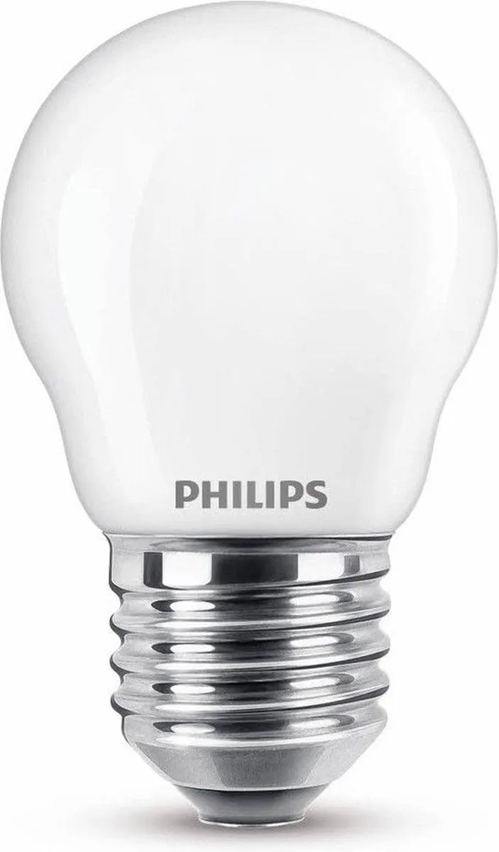 Philips LED Kogellamp E27 4.3W Koelwit Mat