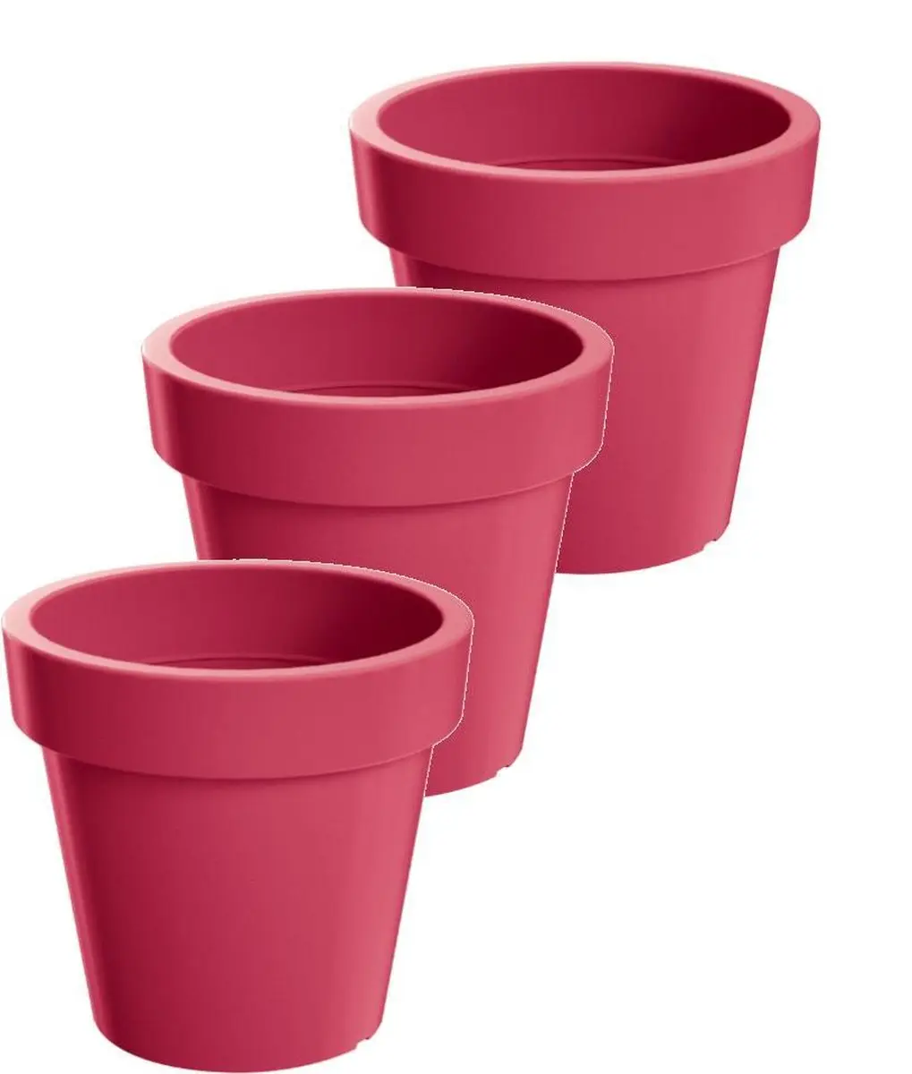 Bloempot Buiten Rond Lofly 13cm FRAMBOOS Prosperplast / 3 STUKS ! /