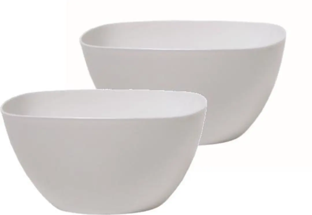 Bloemschaal Plantschaal Ovaal Dums 20x13x10cm WIT Prosperplast / 2 STUKS ! /