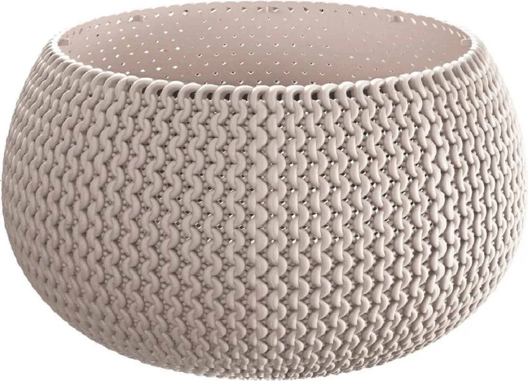 Prosperplast Tuin bloempot/plantenpot Splofy - rond - kunststof - taupe - D18 x H16 cm - 2,3 liter
