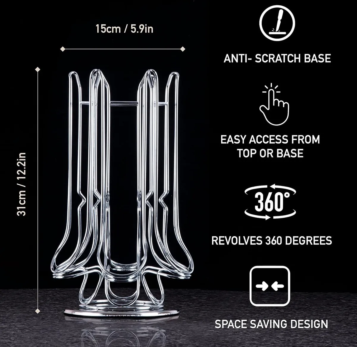 Nespresso Vertuo Capsulehouder - 30 Stuks - Zilver