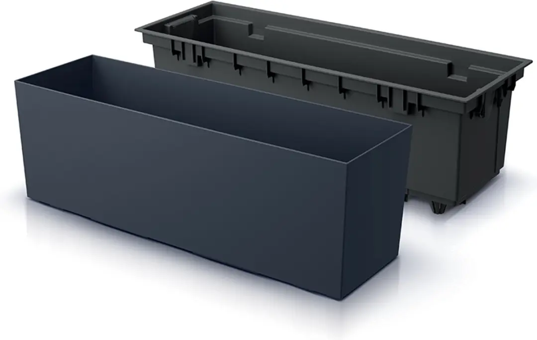 Prosperplast Urbi Bloempot 58x18x19,5cm Antraciet - afbeelding 2 van 2