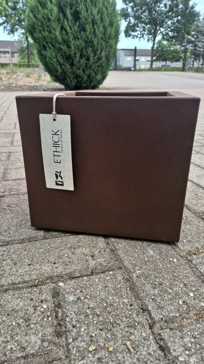 Bloempot Buiten Vierkant Cubla Square 50x50x40cm CORTEN Ethick