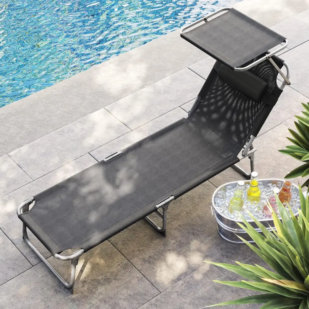 Songmics Ligstoel GCB19UV1 - Antraciet 53x193cm - afbeelding 5 van 6