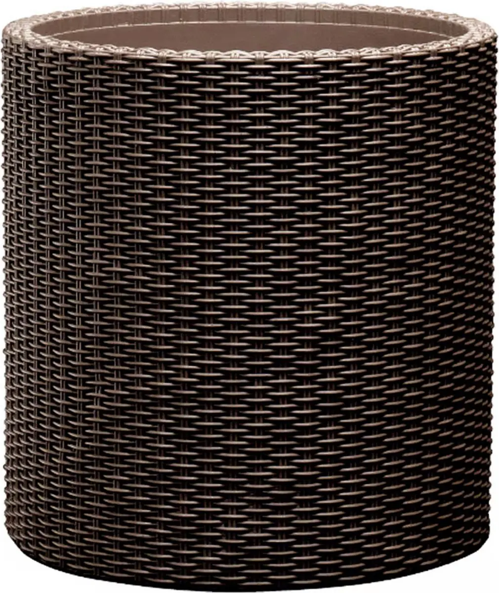 Keter Puku Peulen Bloempot Cilinder 44cm - Bruin - afbeelding 2 van 3