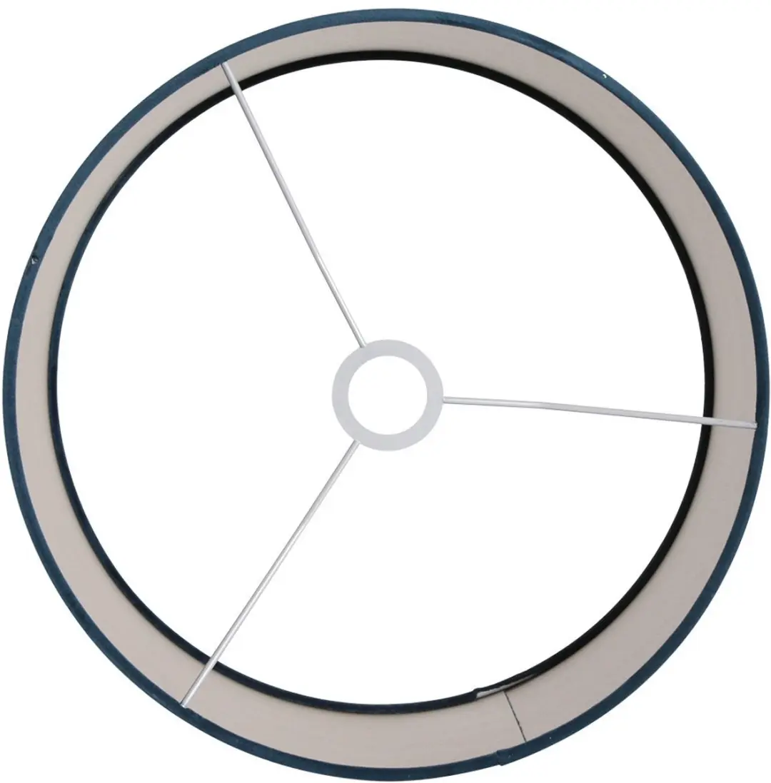 Steinhauer Blauwe Velours Lampenkap ⌀40cm E27 - afbeelding 2 van 6
