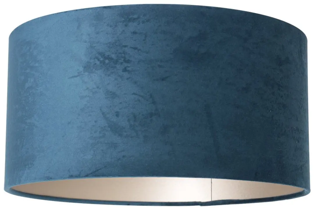 Steinhauer Blauwe Velours Lampenkap ⌀40cm E27