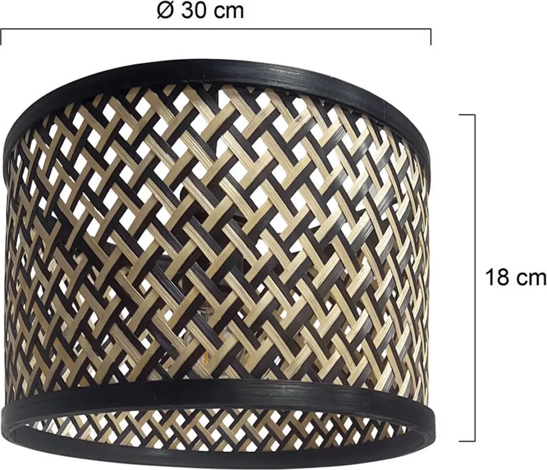 Steinhauer Bamboe Houten Lampenkap ⌀30cm Zwart - afbeelding 5 van 6