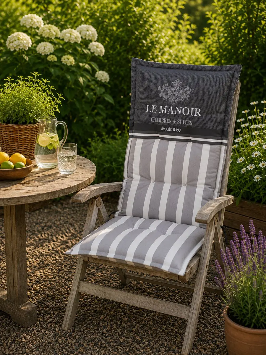 Madison Tuinstoelkussen hoge rug 50x123 cm Le manoir