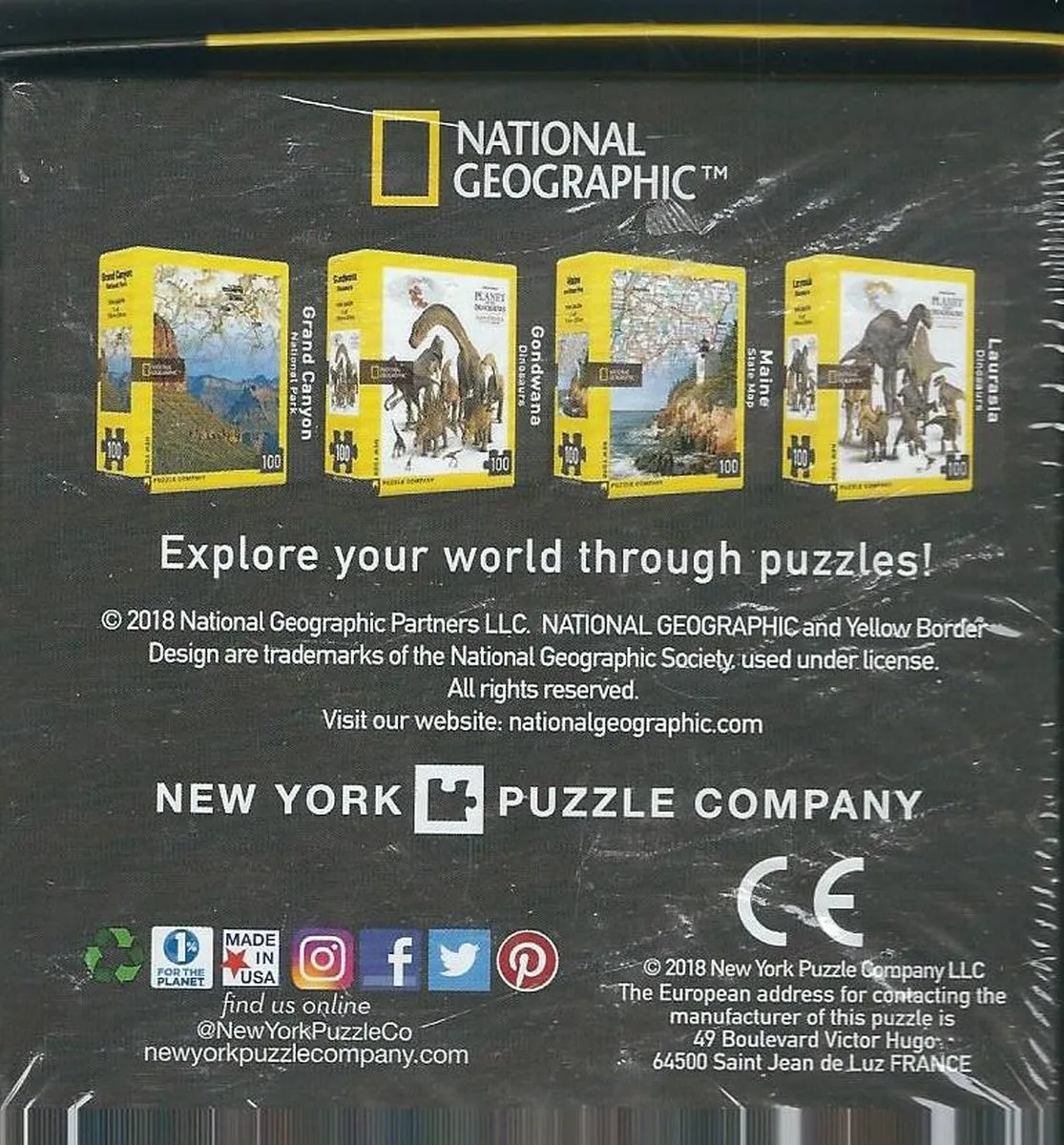 The New York Puzzle Company Downtown Miani Mini Puzzel - 100 Stuks