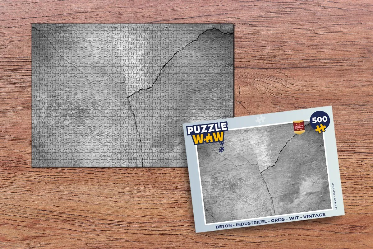 PuzzleWow Industrieel Beton Puzzel 500 Stuks - Multicolor