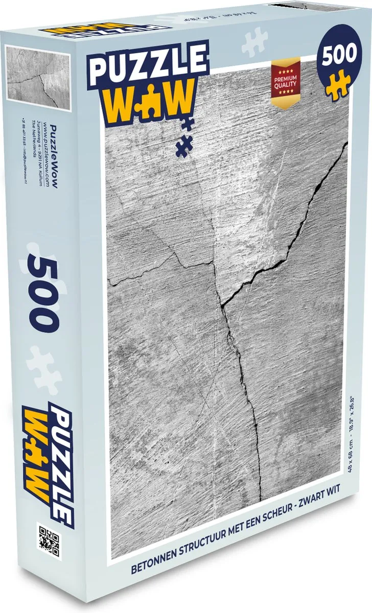 PuzzleWow Industrieel Beton Puzzel 500 Stuks - Multicolor