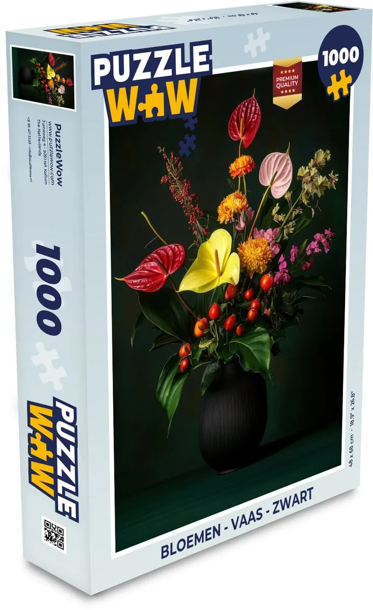 PuzzleWow Bloemen Vaas Legpuzzel 1000 Stuks