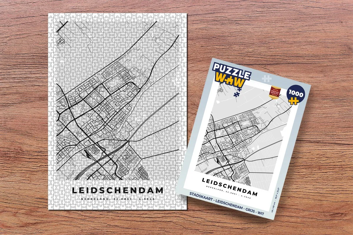 PuzzleWow Leidschendam Legpuzzel 1000 Stuks - Multicolor