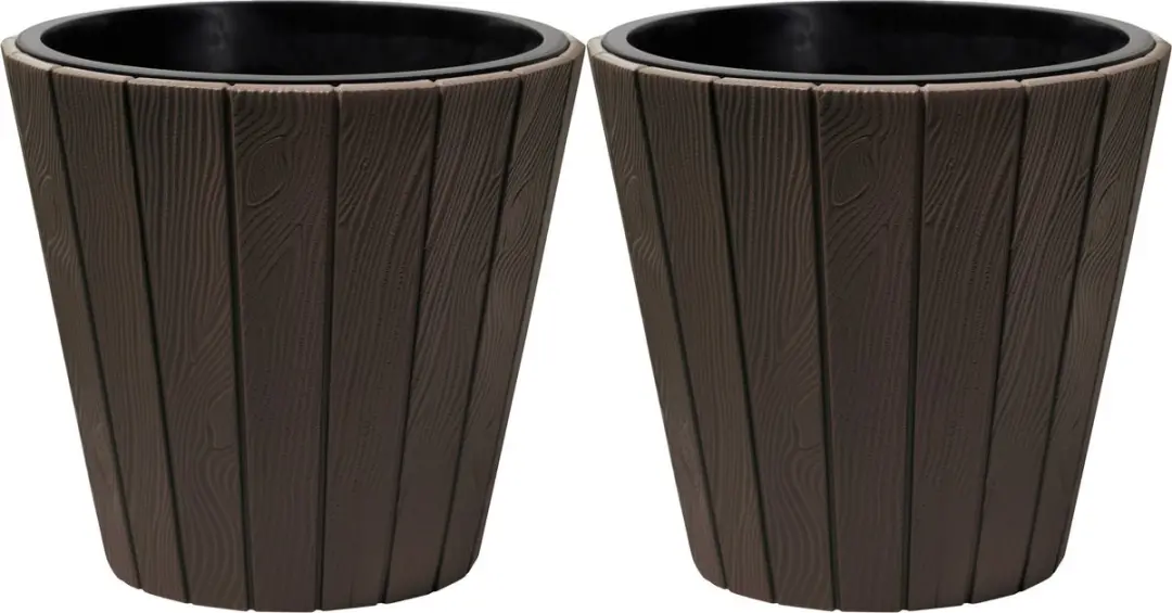 Prosperplast Plantenpot/bloempot Wood Style