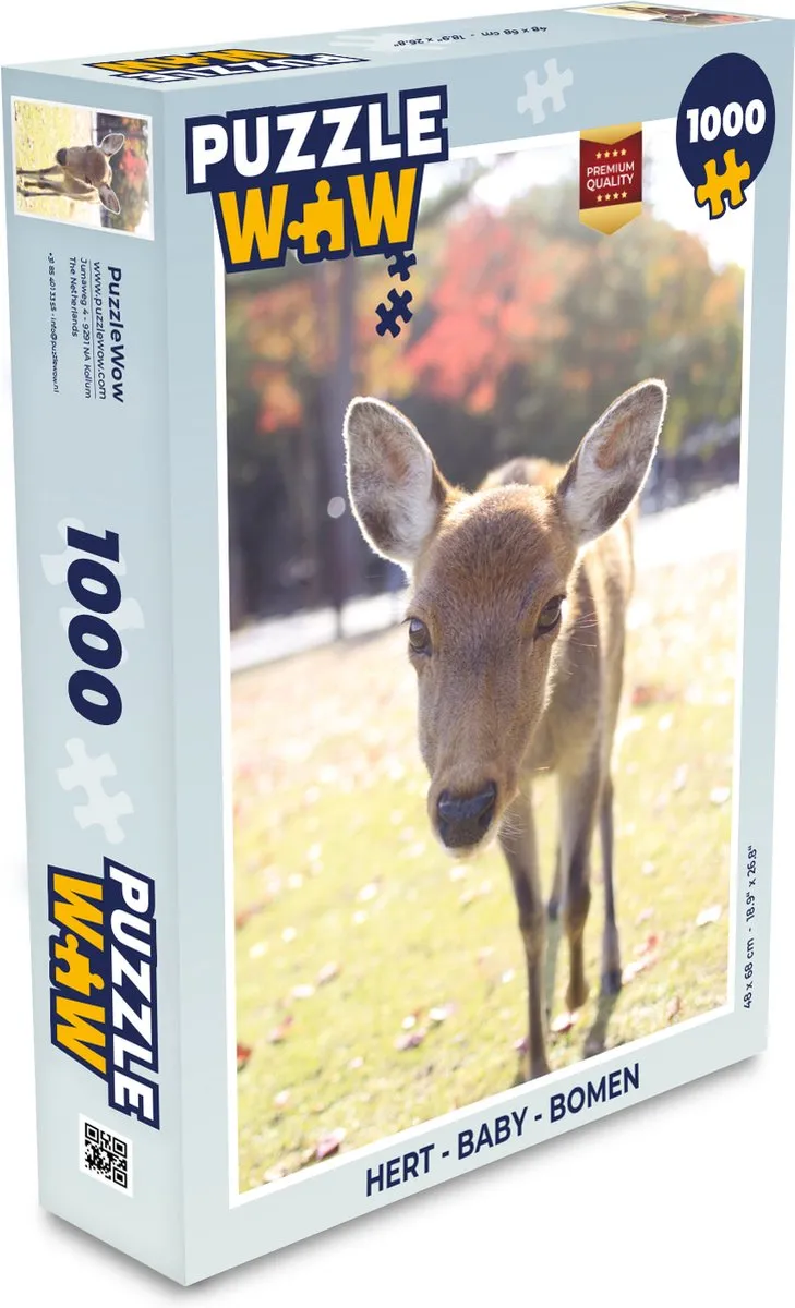 PuzzleWow Hert Baby Bomen Legpuzzel 1000 Stuks