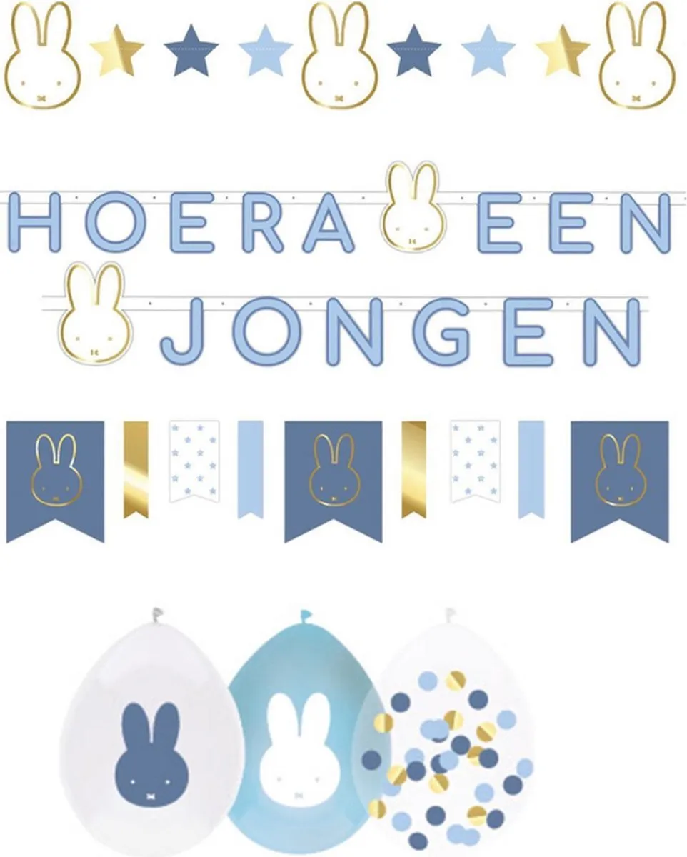 Nijntje Geboorte Versieringspakket Blauw