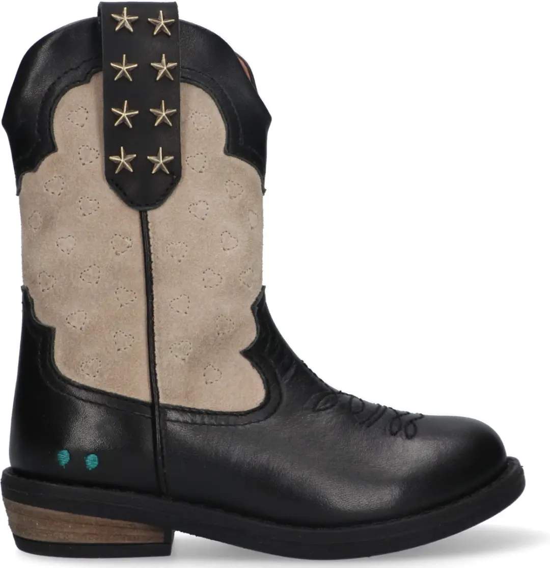 BunniesJR Romee Rodeo Western Laarzen - Meisjes - Zwart/Taupe - afbeelding 2 van 6