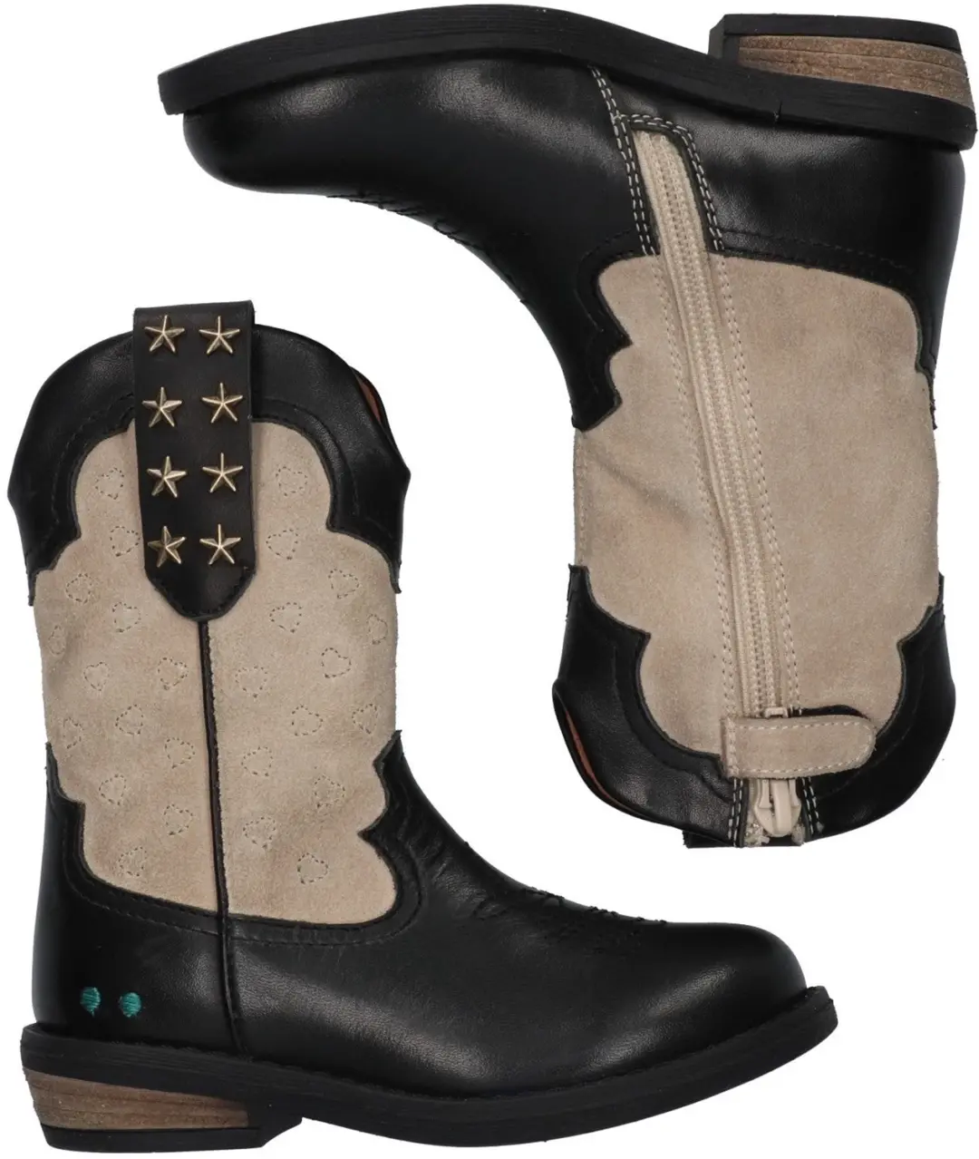 BunniesJR Romee Rodeo Western Laarzen - Meisjes - Zwart/Taupe - afbeelding 6 van 6