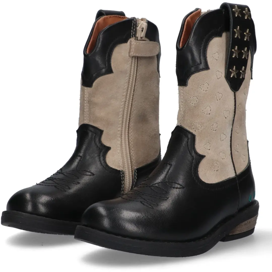 BunniesJR Romee Rodeo Western Laarzen - Meisjes - Zwart/Taupe - afbeelding 5 van 6