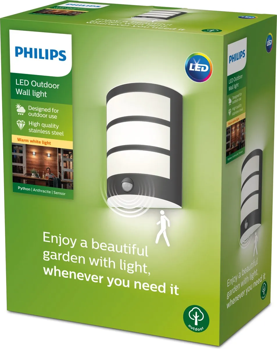 Philips Python Wandlamp 6W - Antraciet