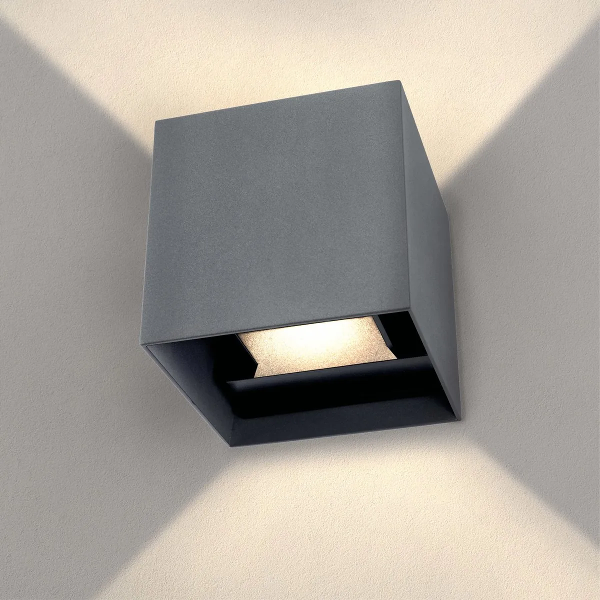 LEDVION LED Wandlamp Dimbaar 3.5W 3000K - Antraciet