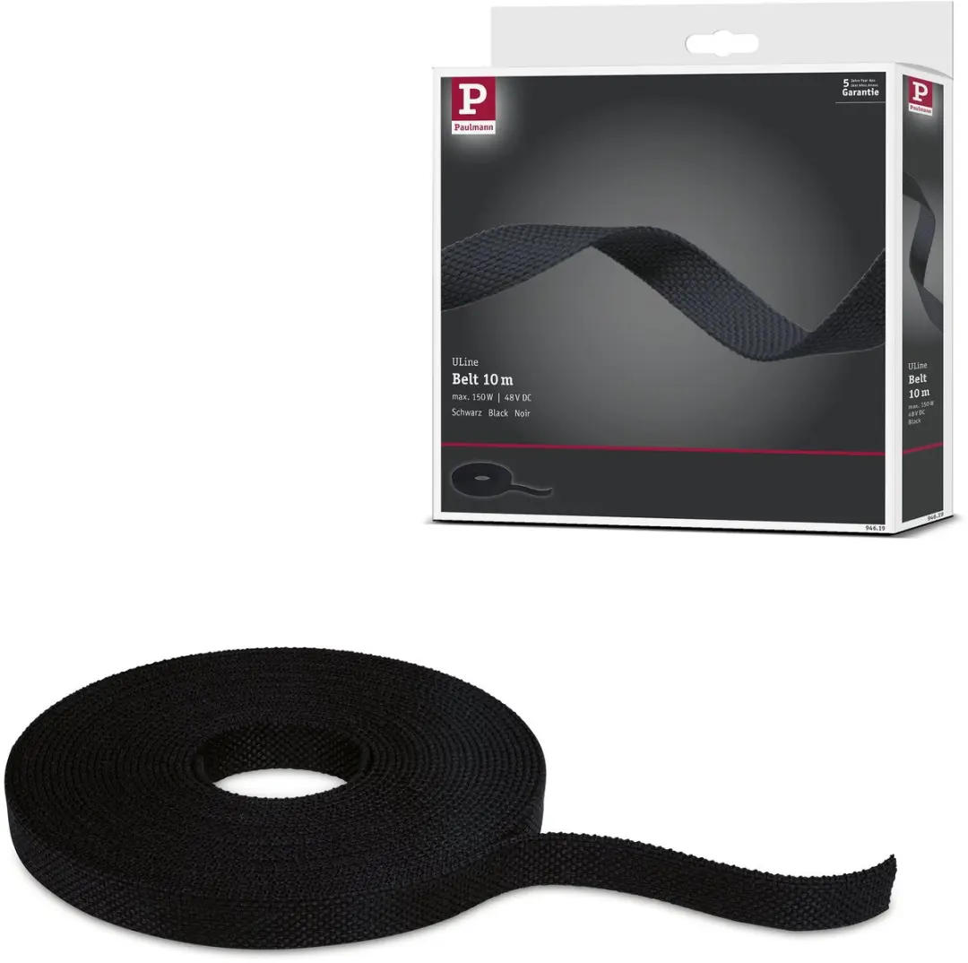 ULine Riem 10m Dacron Textil Koper Zwart